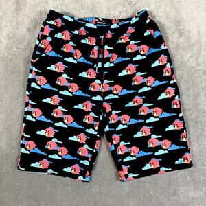 Pink + Dolphin Ghost Graphic Shorts Men's L Bright Sporty Streetwear